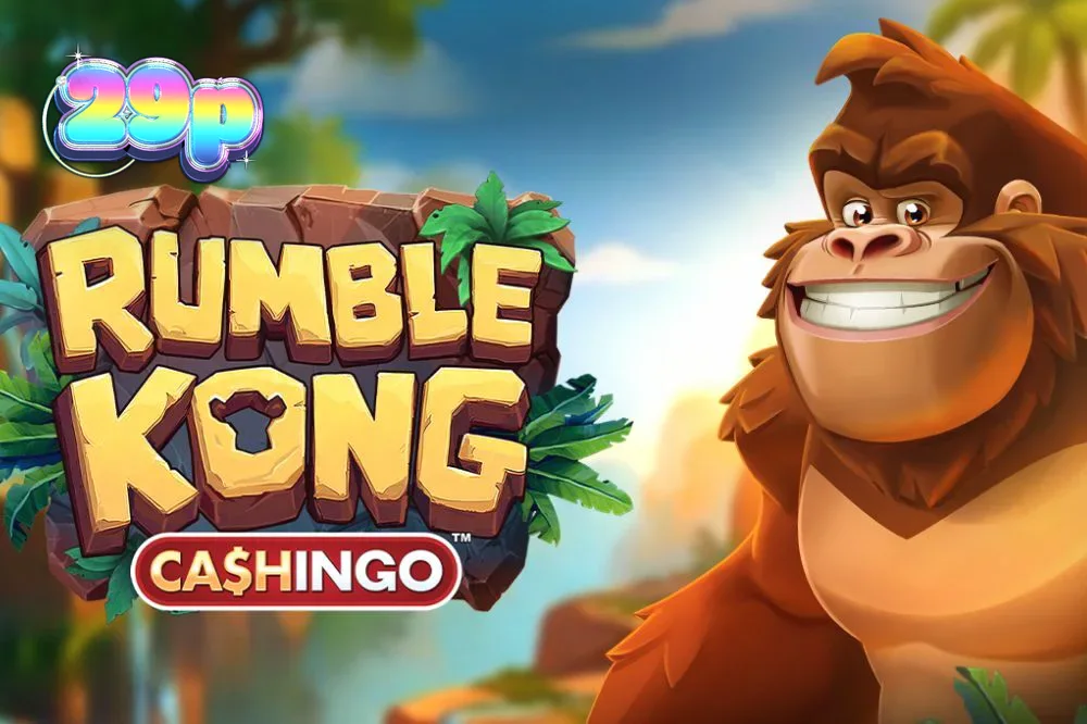 Cenário temático da selva no jogo Rumble Kong CASHINGO